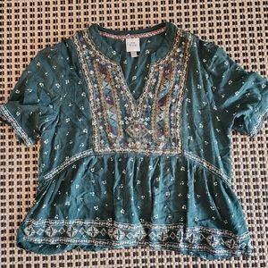 Embroidered top